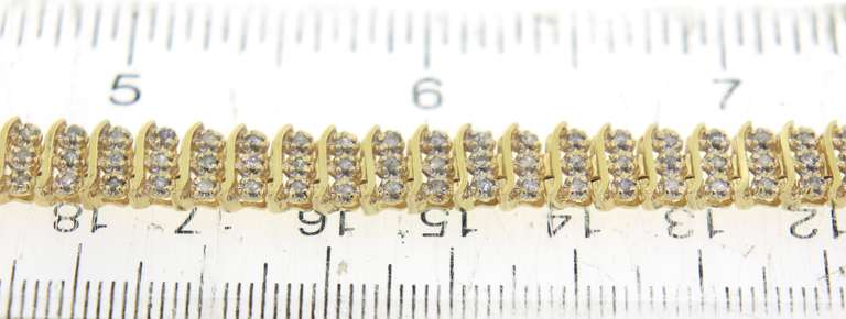 Favorite Yellow Gold Diamond S Link Bracelet