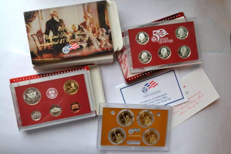 2001 2007 Silver US Proof Sets