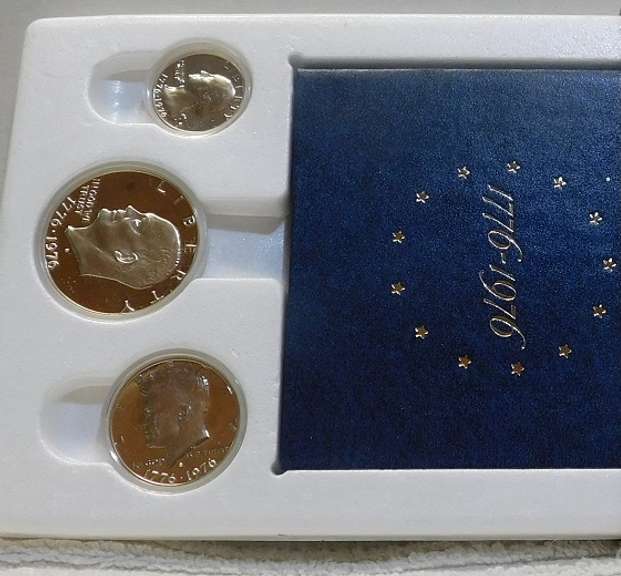 1976 Silver  PROOF BiCen 3 pc Set