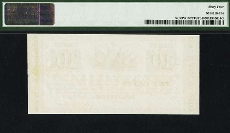 Rare 1837 10 Cent Proof Note Philadelphia Loan Company PMG Choice Uncirculated 64!