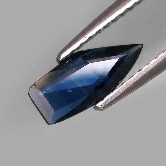 Unheated .87ct unique blade cut Sapphire