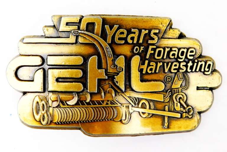 Vintage Gehl Forage Harvesting Belt Buckle w/Box