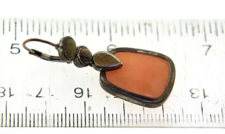 Sterling Silver Gemstone Dangle Earrings