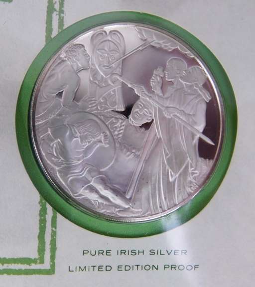 .999 Fine Irish Silver St. Patrick Day Medal & Cachet