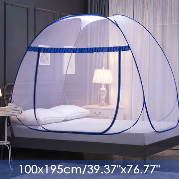 Folding Mosquito Net Zipper Single Door