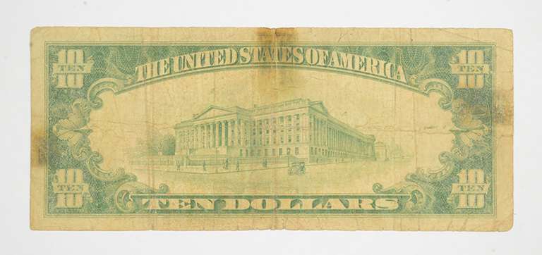 1929 $10 Nashville, Tennessee United States National Currency