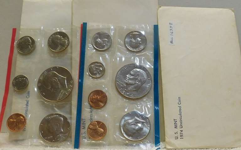 3 ea Mint Unc Sets, 1974 & 76 & 78