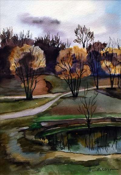 Spectacular Nikolay Basov Original Watercolor