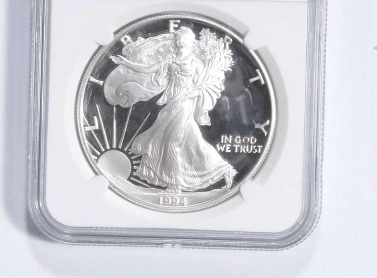 PF70 UCAM 1994-P American Silver Eagle - Graded NGC