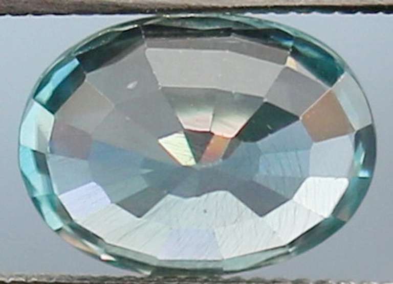 Glittering 2.51ct 6x8mm diamond luster blue Zircon