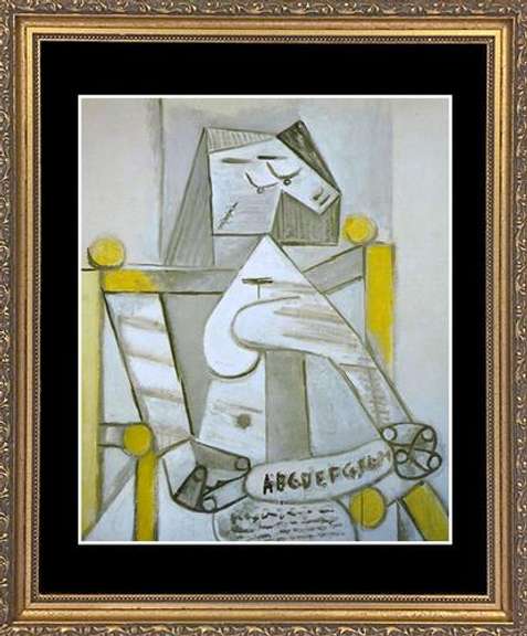 Pablo Picasso, Seated Woman With Spellingbook