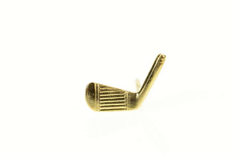 14K Yellow Gold Golf Club Head Golfer Lapek Pin/Brooch