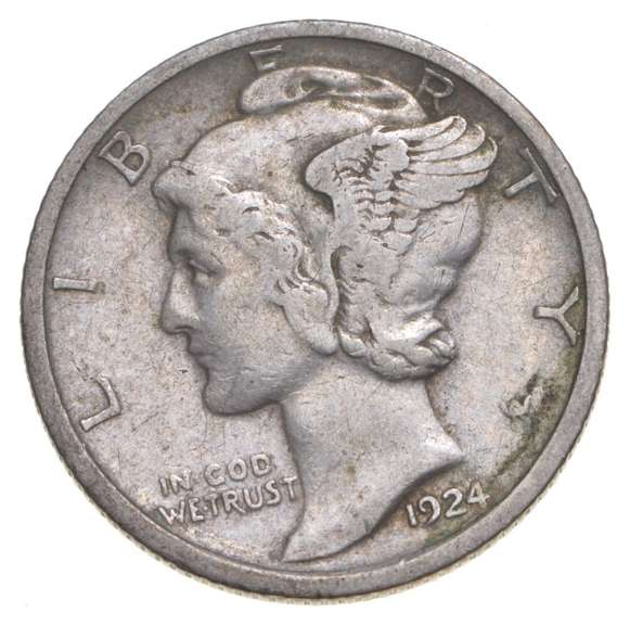 1924-D Mercury Silver Dime