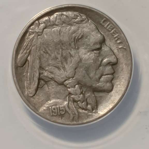 1915 D AU 50 Buffalo Nickel