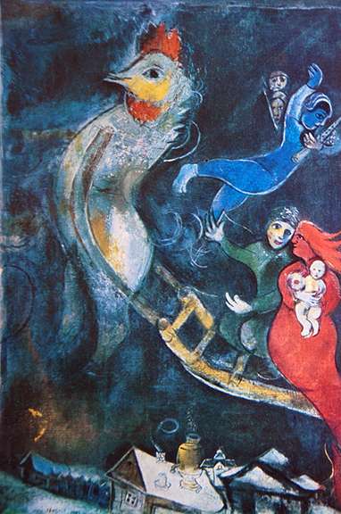 Marc Chagall, The Flying Sleigh