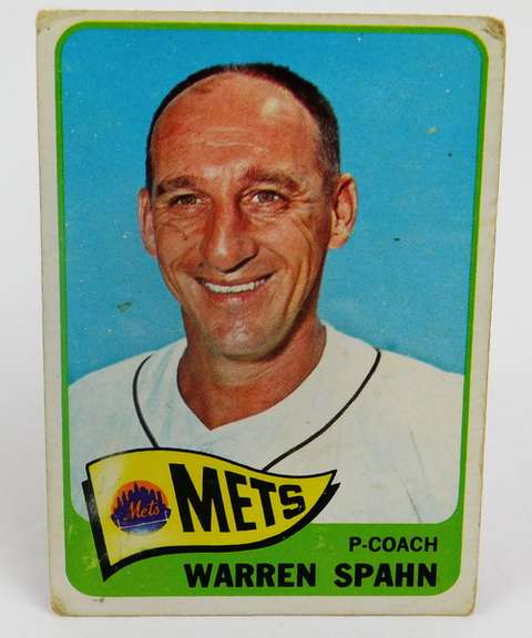 1965 Warren Spahn, Mets Baseball Card