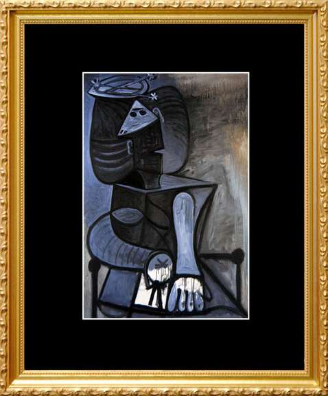Pablo Picasso, Seated Woman With A Flat Hat