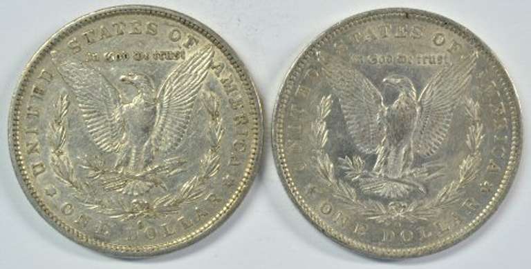 Better 1879-O & 1881-O Morgan Silver Dollars. Nice
