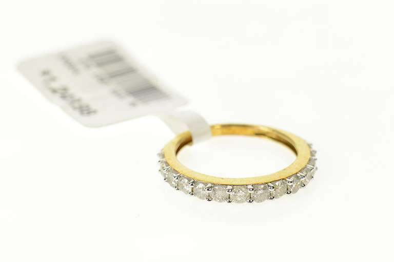 10K Yellow Gold 1.00 Ctw Classic Diamond Simple Wedding Band Ring