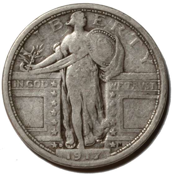 1917 D Type 1 Standing Liberty Quarter