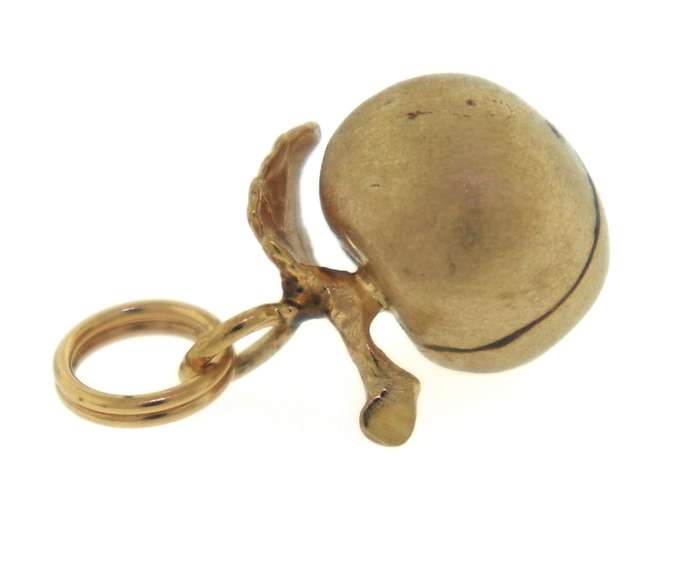 Precious 14kt Yellow Gold Apple Charm
