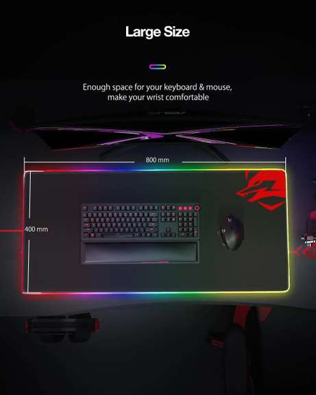 RGB Gaming Mouse Pad Large Protective Mat
