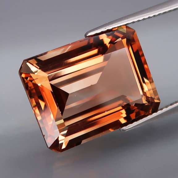 Lavish 20.49ct emerald cut Imperial Topaz