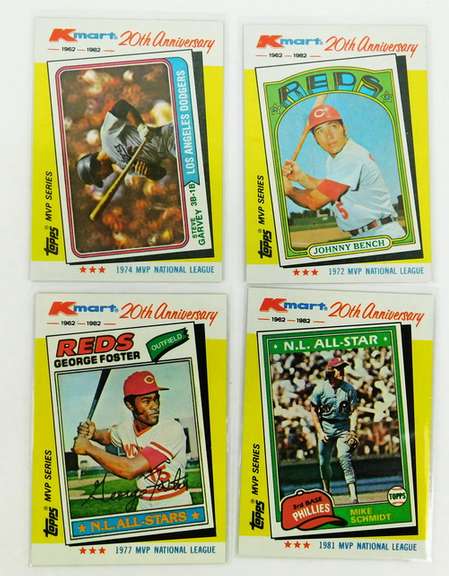 4 Topps 1982 MVP Baseball Cards