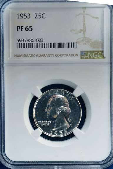 1953 NGC PF 63 Washington Quarter