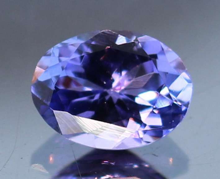 Vivid 1.27ct violet blue Tanzanite solitaire