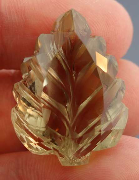 Simply gorgeous 41.85ct champagne Quartz carving