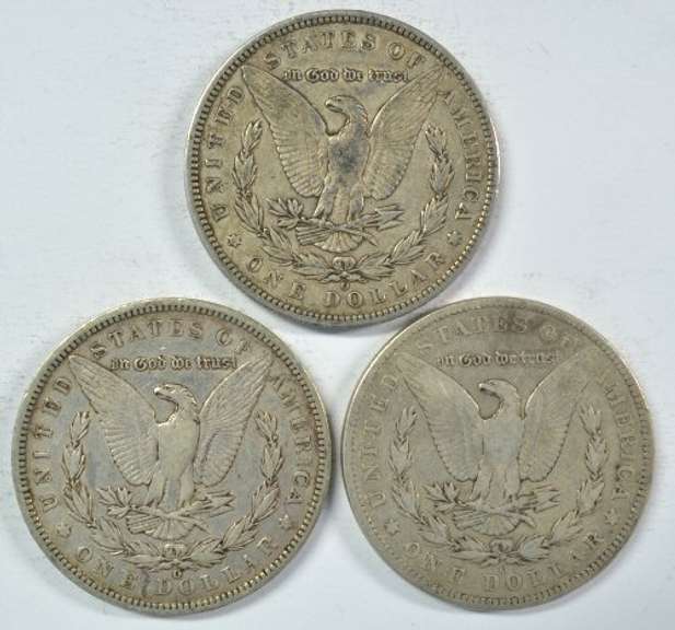 1890-O, 1891-O, 1901-O Morgan Silver Dollars Nice circs