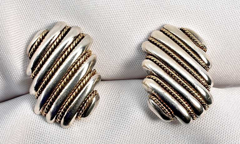 Tiffany Cufflinks in Silver & 18k