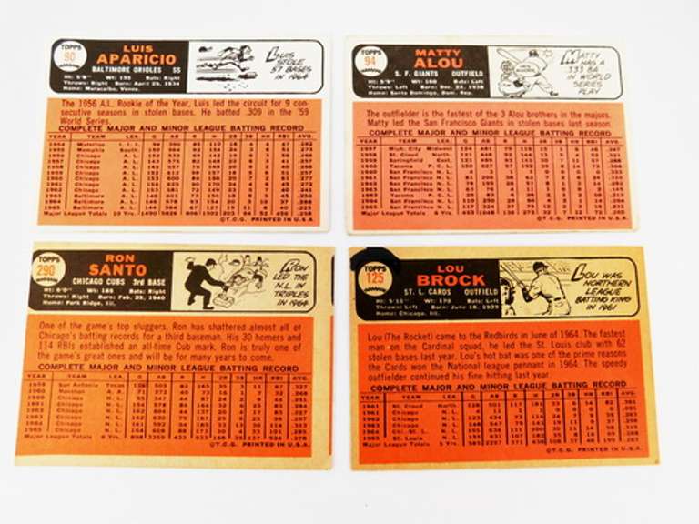 4 Topps 1966 Star Baseball Cards