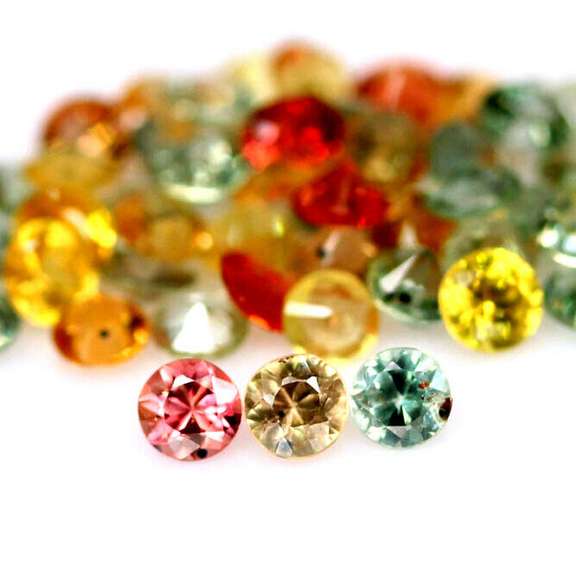 Glittering and bright 6.83ct fancy color Sapphire set