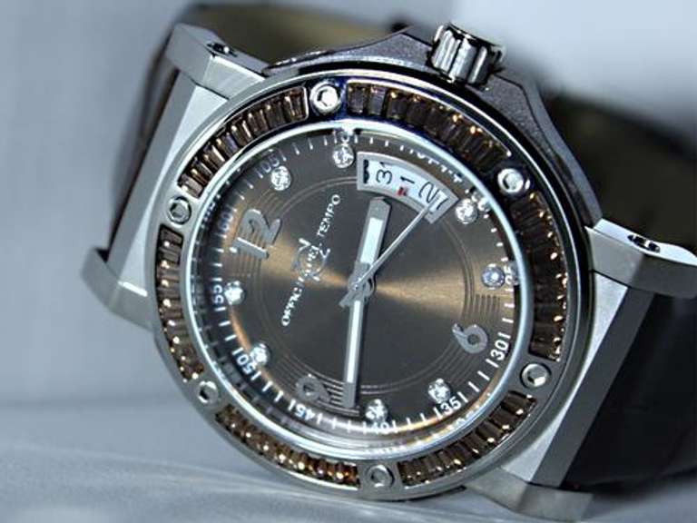 Leather and Crystals Timeless Timepiece