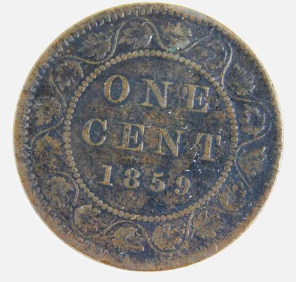 1859 Canada One Cent Coin