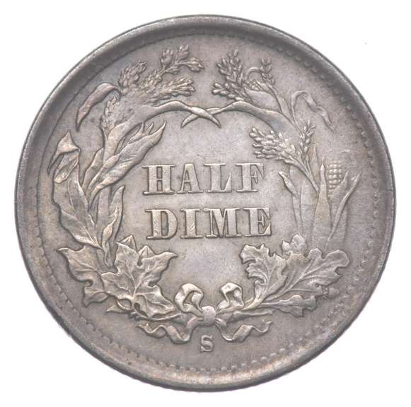 1872-S Seated Liberty Half Dime