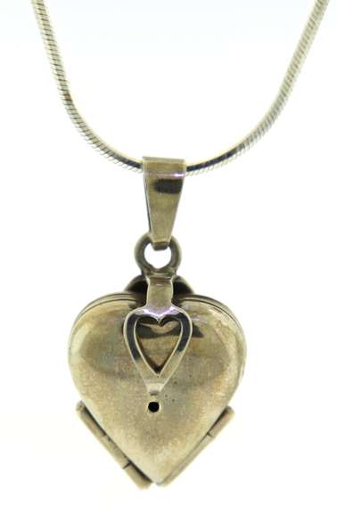 Vintage Italian Silver Heart lucket Pendant