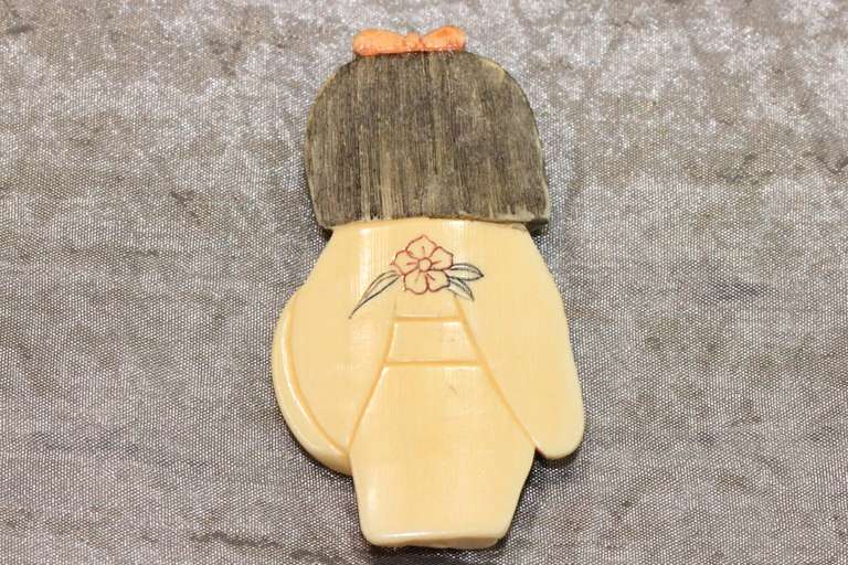 Hand-carved Natural Ivory Bead