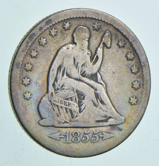 1855-O Seated Liberty Quarter