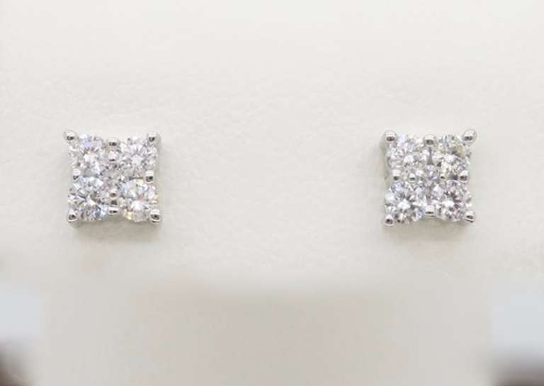 Diamond Cluster Earrings