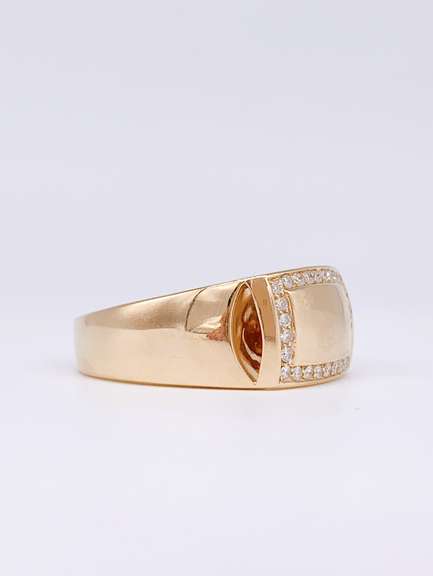 High Quality 14kt Solid Yellow Gold Men's Diamond Band Ring