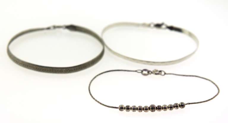 Lot of 3 Sterling Silver Bracelets