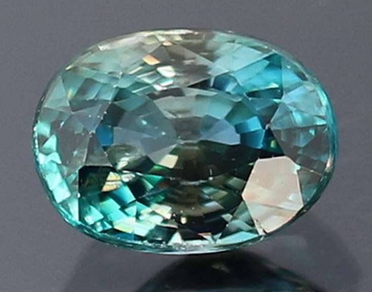 Glistening 2.36ct diamond luster blue Zircon