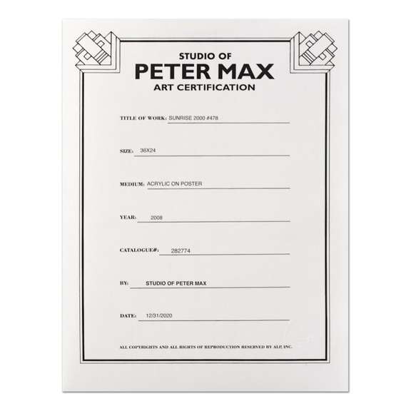 Peter Max by Sunrise 2000