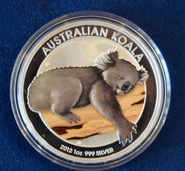 2012 Colorized Koala 1 OZ Silver Dollar