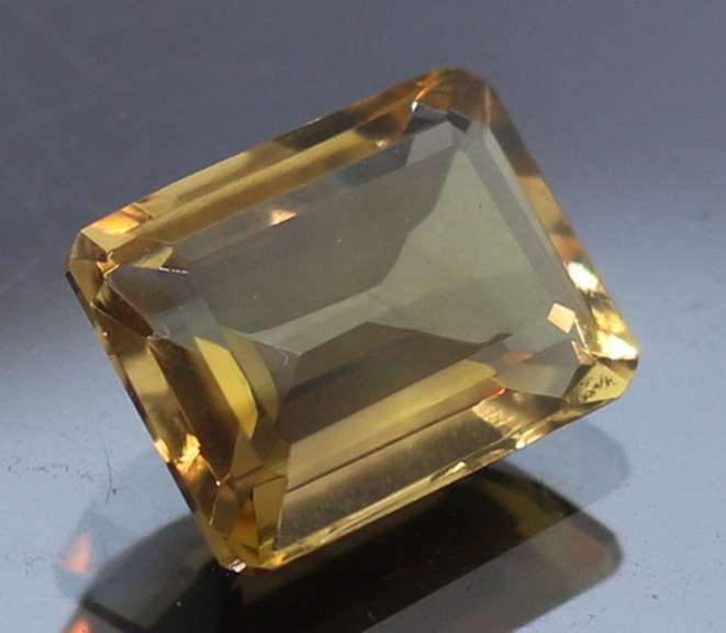 Rich 4.27ct untreated emerald cut Citrine