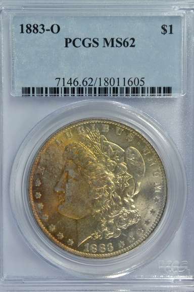Great color 1883-O Morgan Silver Dollar. PCGS MS62