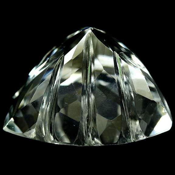 All natural! Gem grade! 54.13ct fancy trillion cut Quartz